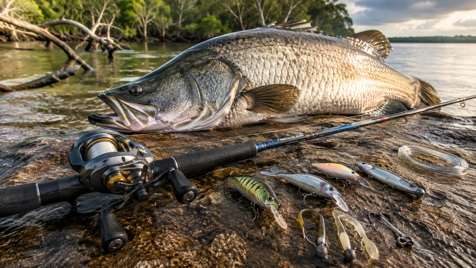 Barramundi Baitcast Setups for Snags, Bars and Wet Season Runoff Barramundi Baitcast Setups for Snags, Bars and Wet Season Runoff