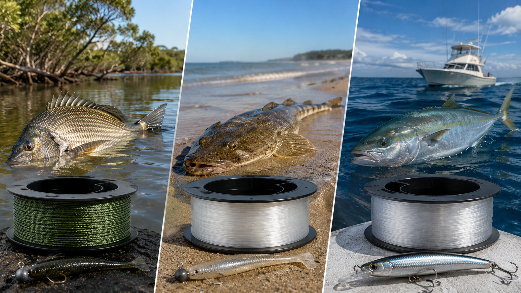 Braid vs Monofilament vs Fluorocarbon: Where Each One Actually Wins Braid vs Monofilament vs Fluorocarbon: Where Each One Actually Wins