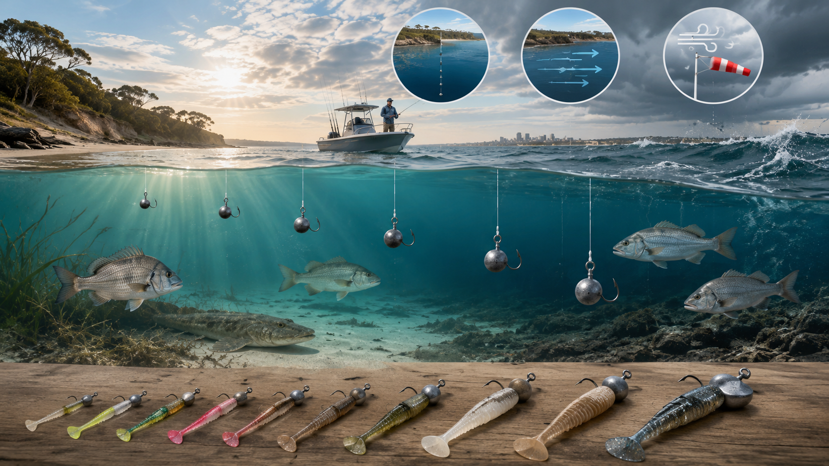 Jighead Weight Selection by Depth, Current and Wind Jighead Weight Selection by Depth, Current and Wind