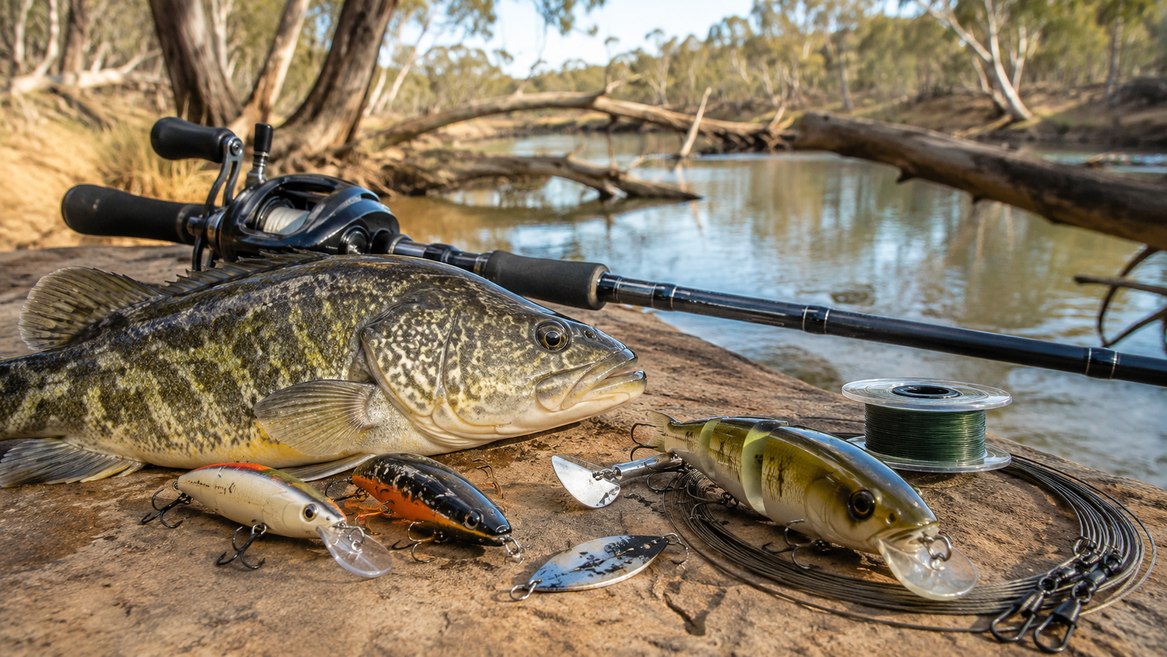 Murray Cod Casting Gear: Big Lures, Heavy Leader and Rod Power Murray Cod Casting Gear: Big Lures, Heavy Leader and Rod Power