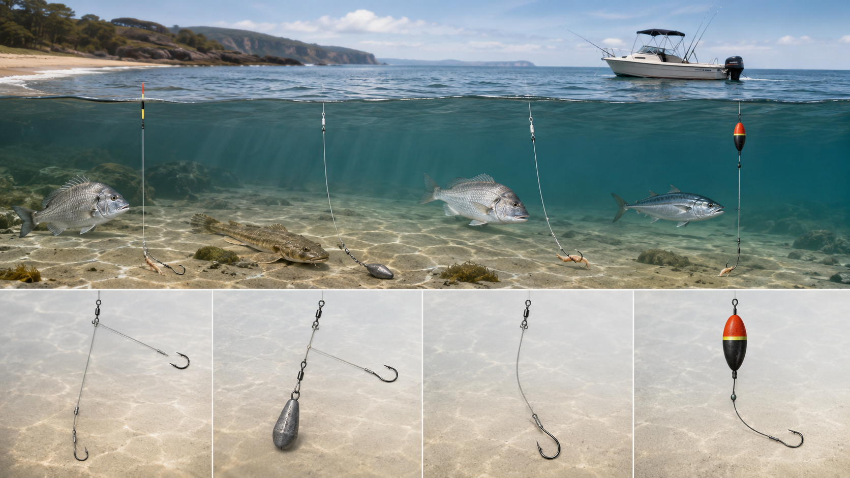 Paternoster, Running Sinker, Snelled and Float Rigs: When to Use Each Paternoster, Running Sinker, Snelled and Float Rigs: When to Use Each
