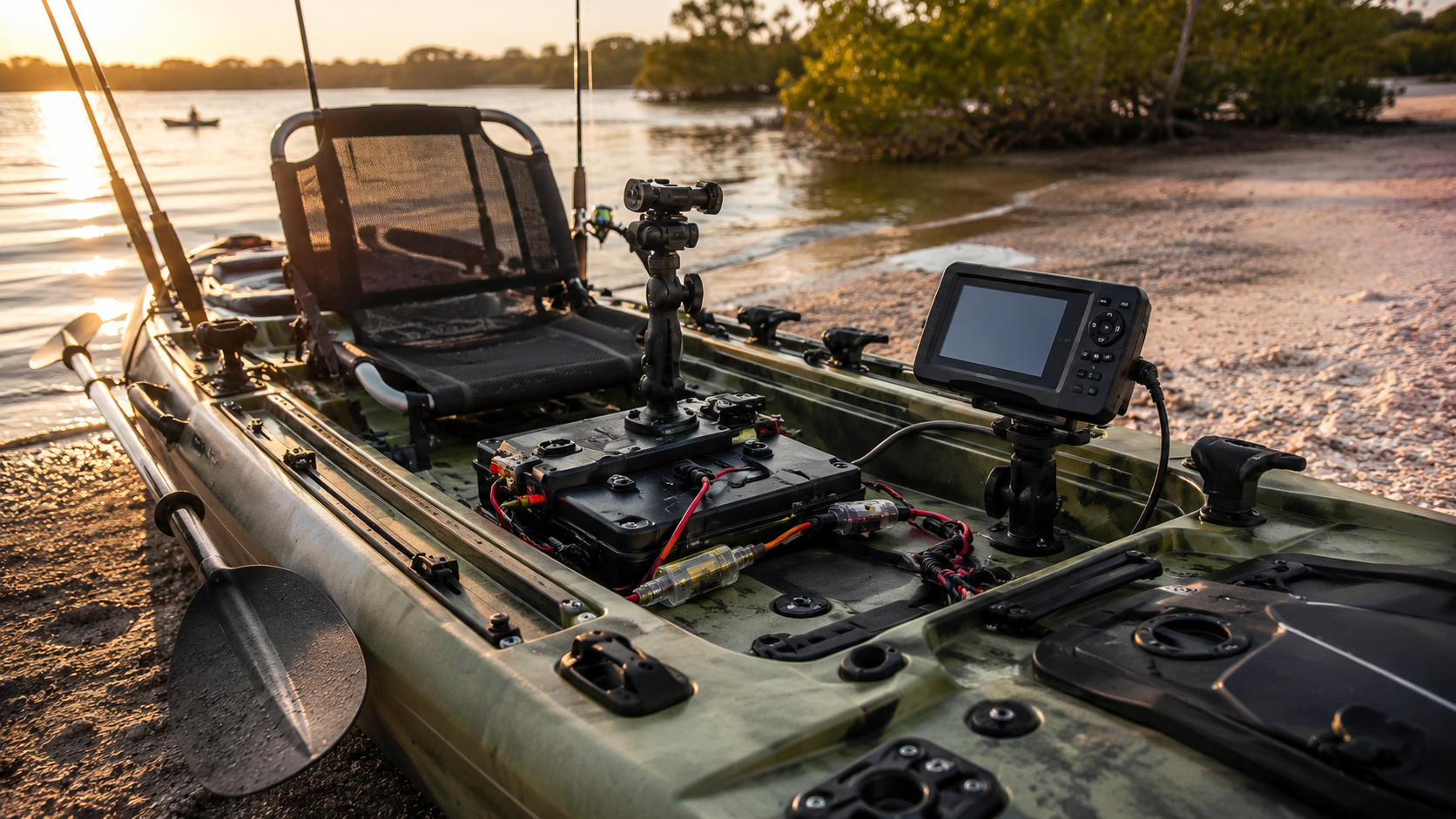 Rigging a Fishing Kayak: Tracks, Mounts, Wiring and Sounder Install Rigging a Fishing Kayak: Tracks, Mounts, Wiring and Sounder Install