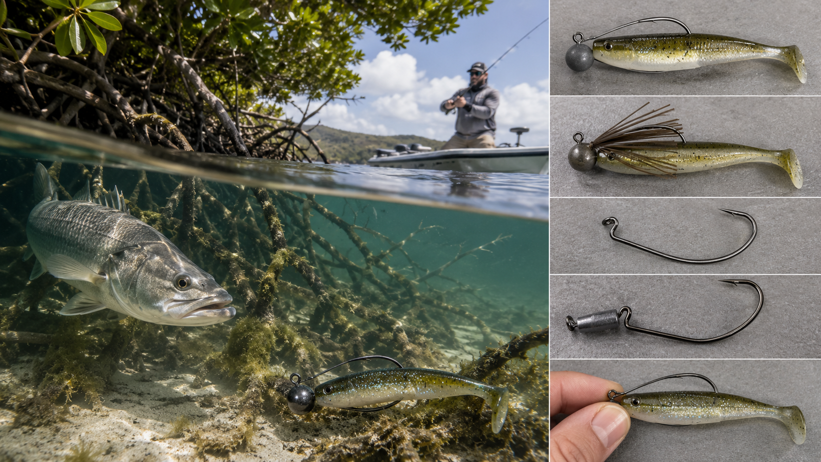 Rigging Weedless for Snags, Weed Beds and Mangroves Rigging Weedless for Snags, Weed Beds and Mangroves