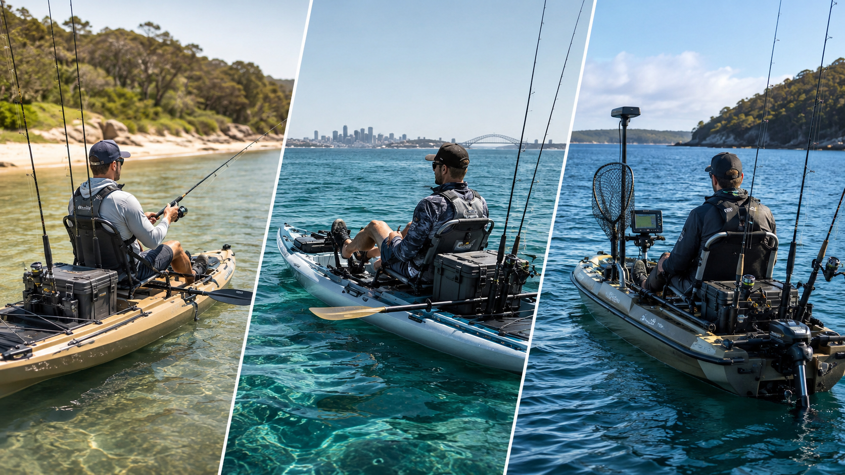 Sit-On-Top vs Pedal vs Powered Kayaks for Australian Fishing Sit-On-Top vs Pedal vs Powered Kayaks for Australian Fishing